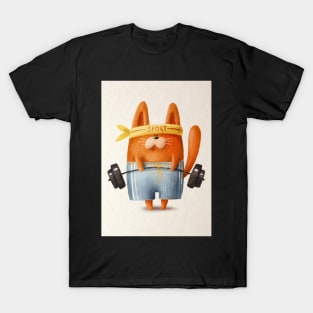 Working out cat T-Shirt